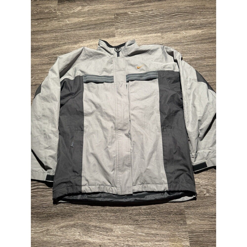 Vintage Nike Mens Full Double Zip Jacket Size Small Gray